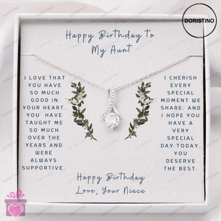 Aunt Necklace Gift For Aunt  Gift Necklace Message Card  Birthday  To Aunt From Niece Doristino Limited Edition Necklace